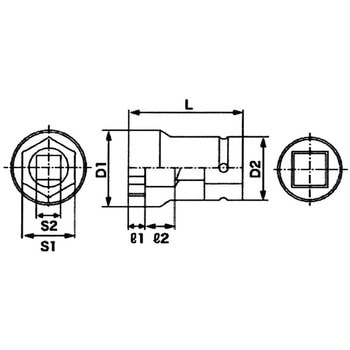 トラック・バス用 カリシメ用ソケット12.7mm TECH