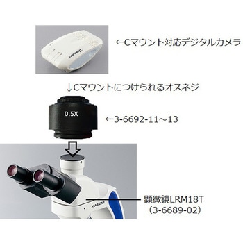 ECプランレンズ生物顕微鏡用アダプター アズワン