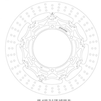 クロスロックディスクローター フロント Φ320 T=5.0 右 GALESPEED(ゲイルスピード)