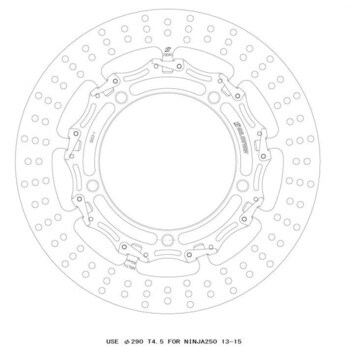 GSBDF0023R クロスロックディスクローター フロント Φ290 T=4.5 右 1枚