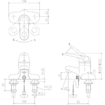 RLF-402N 洗面用 シングルレバー混合栓 1個 LIXIL(INAX) 【通販サイト
