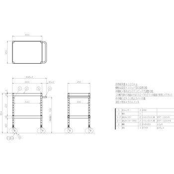 ステンレスニューパールワゴン(SUS430) サカエ 標準型 【通販モノタロウ】