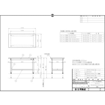 SUT4-126N ステンレス高さ調整作業台(SUS430) 1個 サカエ 【通販サイト