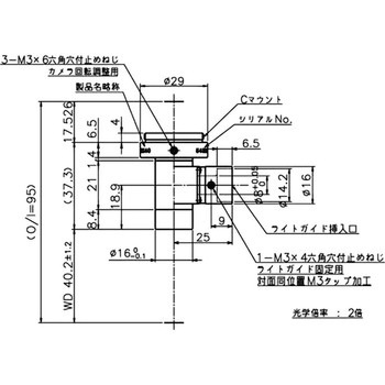 テレセントリックレンズ WD40mm 東京パーツセンター