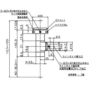 テレセントリックレンズ WD40mm 東京パーツセンター