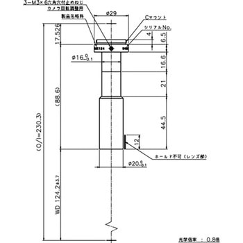 テレセントリックレンズ WD110～124mm 東京パーツセンター