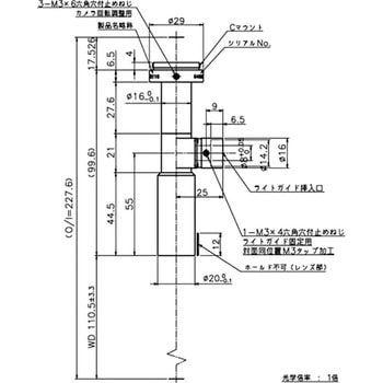 テレセントリックレンズ WD110～124mm 東京パーツセンター