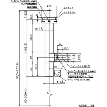 テレセントリックレンズ WD110～124mm 東京パーツセンター