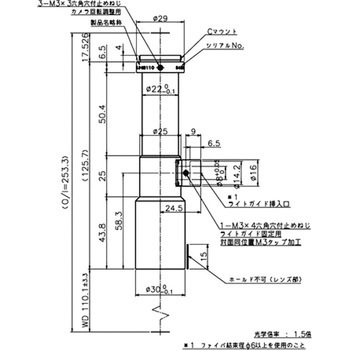 メガピクセル対応テレセントリックレンズ WD110mm 東京パーツセンター