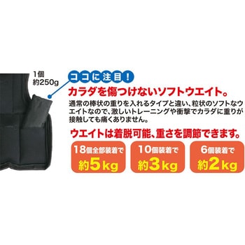 Gawri ウエイトベスト 5kg - 秦運動具工業 (HATAS)
