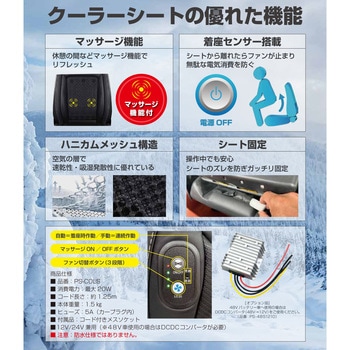 マッサージ機能付きクーラーシート PSテクノサービス