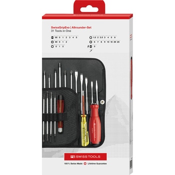 差替式ドライバーセット31本組 (SwissGrip Evo) - PB SWISS TOOLS(ピービースイスツールズ)