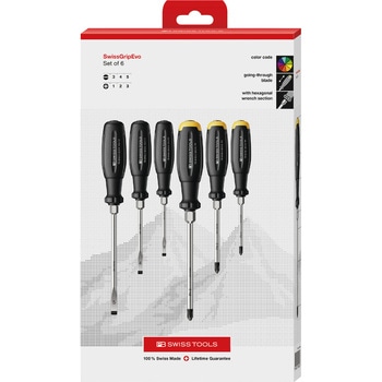 貫通ドライバーセット (SwissGrip Evo) PB SWISS TOOLS(ピービースイスツールズ)