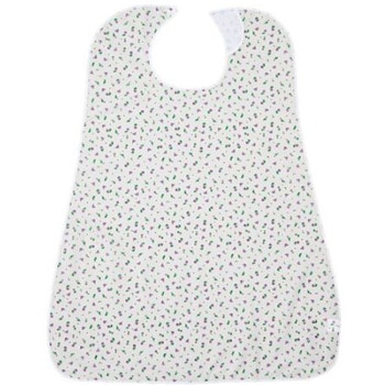 LOr食事用エプロン 花柄パープル カネモ商事