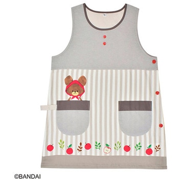 くまのがっこうエプロン ストライプ グレー - セントレディス