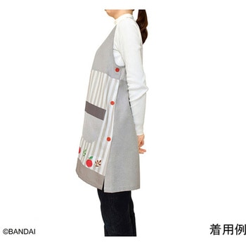 くまのがっこうエプロン ストライプ グレー - セントレディス