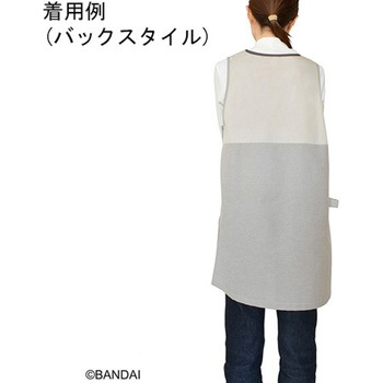 くまのがっこうエプロン ストライプ グレー - セントレディス