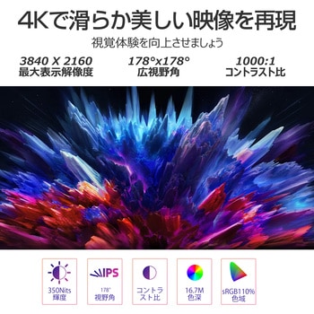 27インチ4K60Hzモニター WIS