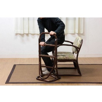 つかまり立ちステッキ ブラウン 350×300×790mm トレンド