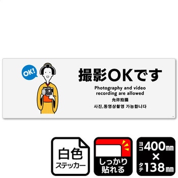 撮影OKです 強粘ステッカー KALBAS