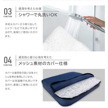 エアーシートダブルクッション 約40×40× 厚み 5cm モリシタ