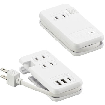 モバイルUSBタップ くるっと収納 オーム電機