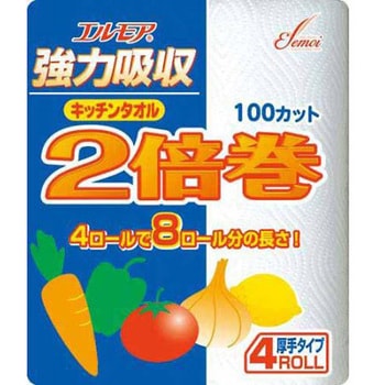 エルモア強力吸収キッチンタオル2倍巻4R カミ商事