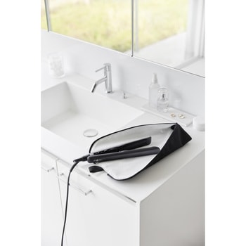 耐熱ヘアーアイロンポーチ タワー L ブラック 山崎実業