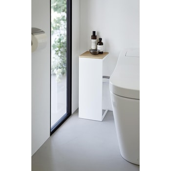 目隠しトイレ配管カバー タワー ホワイト - 山崎実業