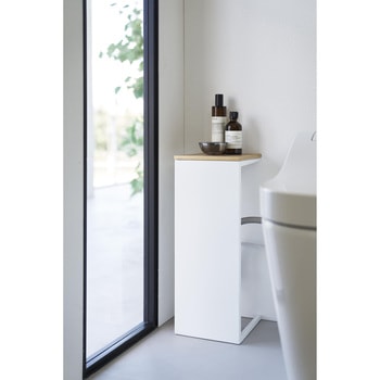 目隠しトイレ配管カバー タワー ホワイト - 山崎実業