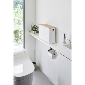 蓋付きトイレ用品収納 リン ナチュラル 山崎実業