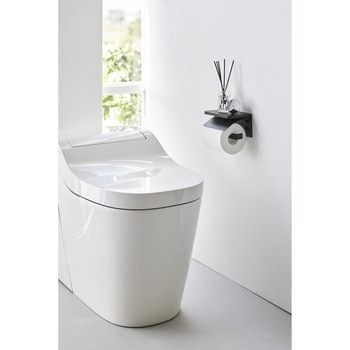 ウォールトイレットペーパーホルダー タワー 石こうボード壁対応 ブラック 山崎実業
