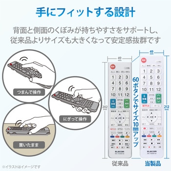 かんたんTVリモコン第2弾/シャープ・アクオス用 エレコム