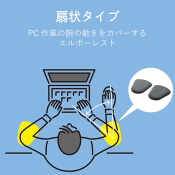 エルボーレスト/エルブ/扇形タイプ エレコム