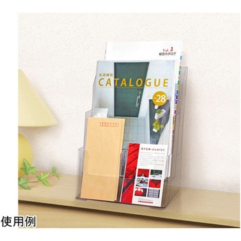 カタログスタンド A4 3段 クリア 和泉化成