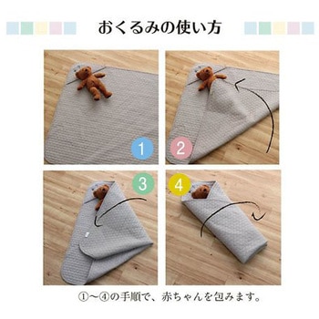カルム 寝具 おくるみ グレー 85×85cm - イケヒコ・コーポレーション