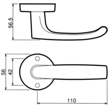 Jレバー 丸座空錠 バックセット60mmタイプ GIKEN(川口技研)