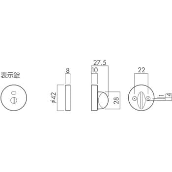 表示錠 (表示錠+サムターン) 川口技研(GIKEN) 【通販モノタロウ】