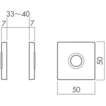 LVSケーススクエア角座空錠(ケースラッチ+SQ角座セット) - GIKEN(川口技研)