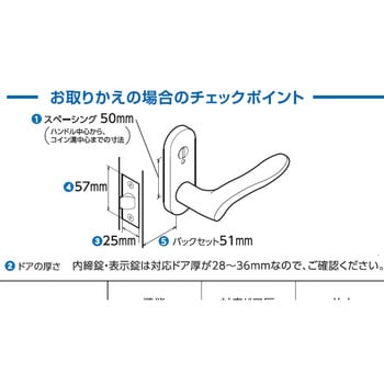 8ST-4UKT13-SG NK座取替用8STラッチセット小判座表示錠(チューブラ