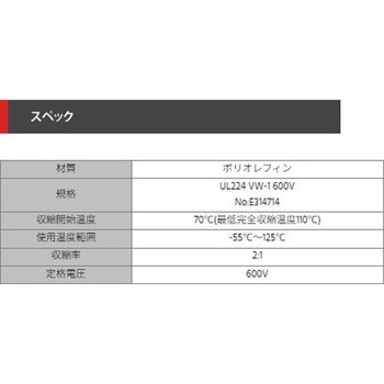 UL熱収縮チューブ(黒) デンカエレクトロン