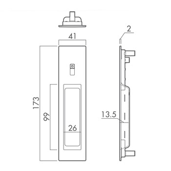 引戸錠Ctype(内締錠) - GIKEN(川口技研)