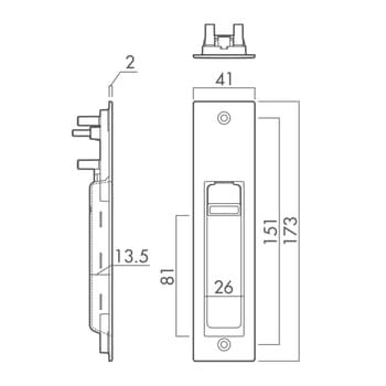 引戸錠Ctype(表示錠) GIKEN(川口技研)
