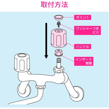 これエエやん 混合栓補修ハンドル 2個入 交換 樹脂 アダプター付き 蛇口 GAONA(ガオナ)