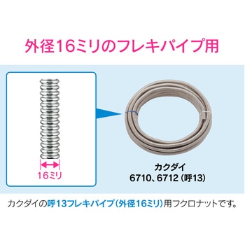 これエエやん フレキパイプ用フクロナット 外径16ミリ用 呼13フレキパイプ 呼20と接続 GAONA(ガオナ)