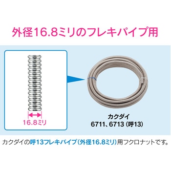 これエエやん フレキパイプ用フクロナット 外径16.8ミリ用 呼13フレキパイプ 呼20と接続 GAONA(ガオナ)