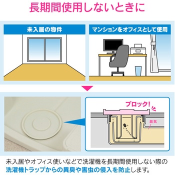 これエエやん 洗濯機トラップ用フタ 防虫 防臭 悪臭 におい防止 ふさぐ GAONA(ガオナ)
