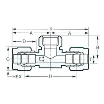 Wフェルールフィッティング FBT 両口チーズ(メス) フジトク