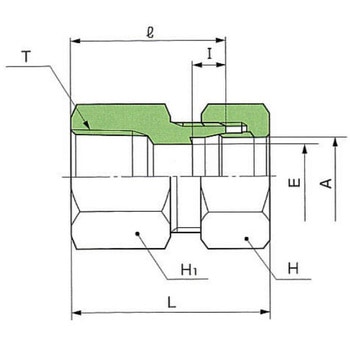 鋼管用 くい込み継手 インチサイズ SA メスユニオン - フジトク