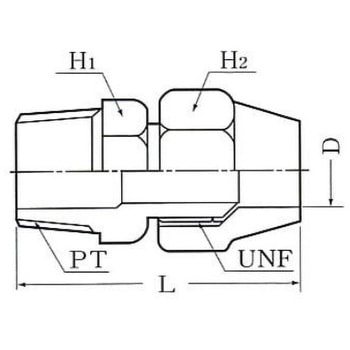 黄銅製管継手 フレアージョイント FC ハーフユニオン フジトク